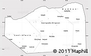 Silver Style Simple Map of Sanaag, cropped outside