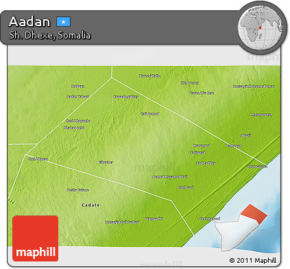 Physical 3D Map of Aadan