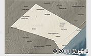 Shaded Relief 3D Map of Aadan, darken