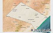Shaded Relief 3D Map of Aadan, satellite outside