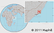 Gray Location Map of Aadan