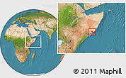 Satellite Location Map of Aadan, within the entire country