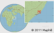 Savanna Style Location Map of Aadan