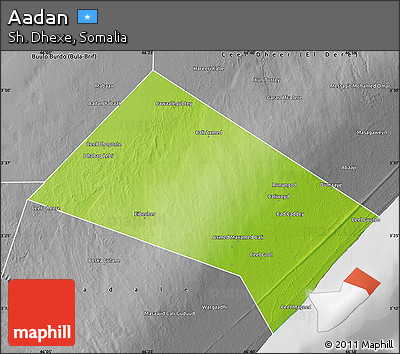 Physical Map of Aadan, desaturated