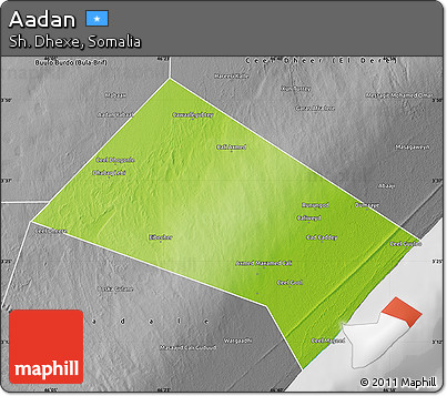 Physical Map of Aadan, desaturated