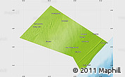 Physical Map of Aadan, single color outside
