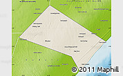 Shaded Relief Map of Aadan, physical outside