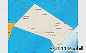 Shaded Relief Map of Aadan, political outside