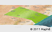 Physical Panoramic Map of Aadan, satellite outside