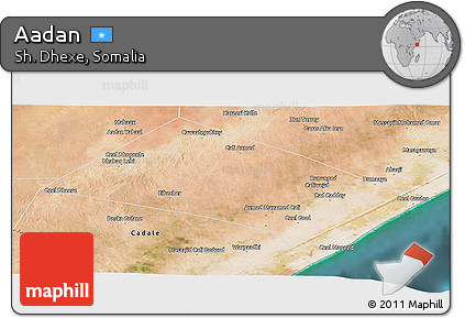 Satellite Panoramic Map of Aadan