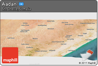 Satellite Panoramic Map of Aadan