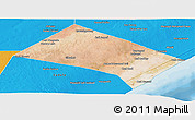 Satellite Panoramic Map of Aadan, political outside