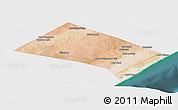 Satellite Panoramic Map of Aadan, single color outside