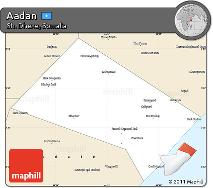 Classic Style Simple Map of Aadan