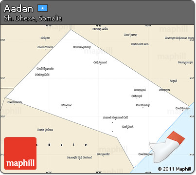Classic Style Simple Map of Aadan