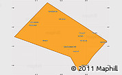 Political Simple Map of Aadan, cropped outside