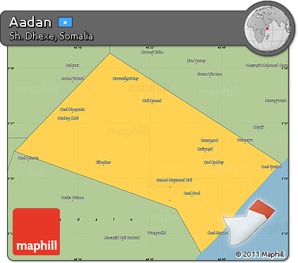Savanna Style Simple Map of Aadan