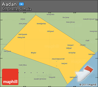 Savanna Style Simple Map of Aadan
