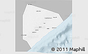 Gray 3D Map of Cadale, single color outside