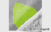 Physical 3D Map of Cadale, desaturated