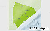 Physical 3D Map of Cadale, lighten