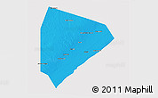 Political 3D Map of Cadale, cropped outside