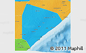 Political 3D Map of Cadale