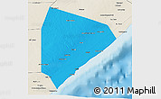 Political 3D Map of Cadale, shaded relief outside