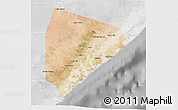 Satellite 3D Map of Cadale, lighten, desaturated
