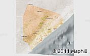 Satellite 3D Map of Cadale, lighten, semi-desaturated