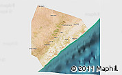 Satellite 3D Map of Cadale, single color outside