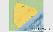 Savanna Style 3D Map of Cadale, single color outside