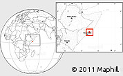 Blank Location Map of Cadale, within the entire country