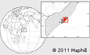 Blank Location Map of Cadale, highlighted country, highlighted parent region