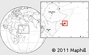 Blank Location Map of Cadale, highlighted parent region, within the entire country