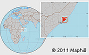 Gray Location Map of Cadale