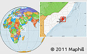 Political Location Map of Cadale, highlighted country, highlighted parent region