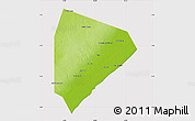 Physical Map of Cadale, cropped outside