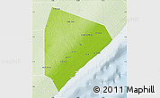 Physical Map of Cadale, lighten