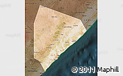 Satellite Map of Cadale, darken