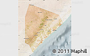 Satellite Map of Cadale, lighten