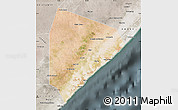 Satellite Map of Cadale, semi-desaturated