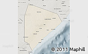 Shaded Relief Map of Cadale, semi-desaturated
