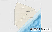 Shaded Relief Map of Cadale, single color outside