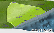 Physical Panoramic Map of Cadale, darken