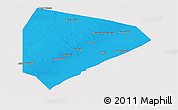 Political Panoramic Map of Cadale, cropped outside