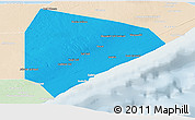 Political Panoramic Map of Cadale, lighten