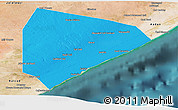 Political Panoramic Map of Cadale, satellite outside