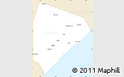 Classic Style Simple Map of Cadale, single color outside