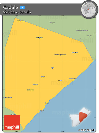 Savanna Style Simple Map of Cadale